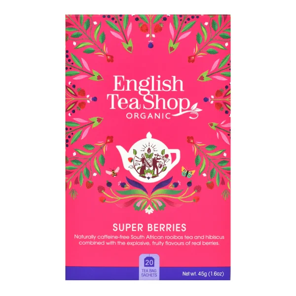 English Tea shop | Ekološki čaj Super jagodičevje, 20 čajnih vrečk