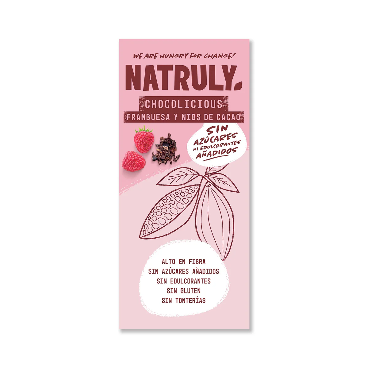1359 Natruly | Čokolada s kakavovimi zrni in malino 85 g - slika 1