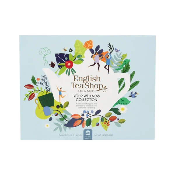 English Tea shop | Darilni paket čajev Your Wellness Collection, svetlo modra kartonska embalaža