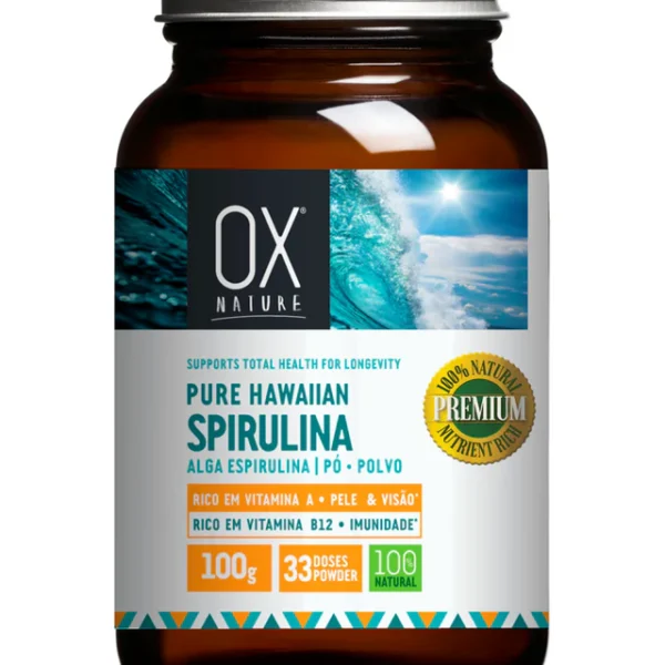 OX NATURE | Čista havajska spirulina v prahu Premium 100 g