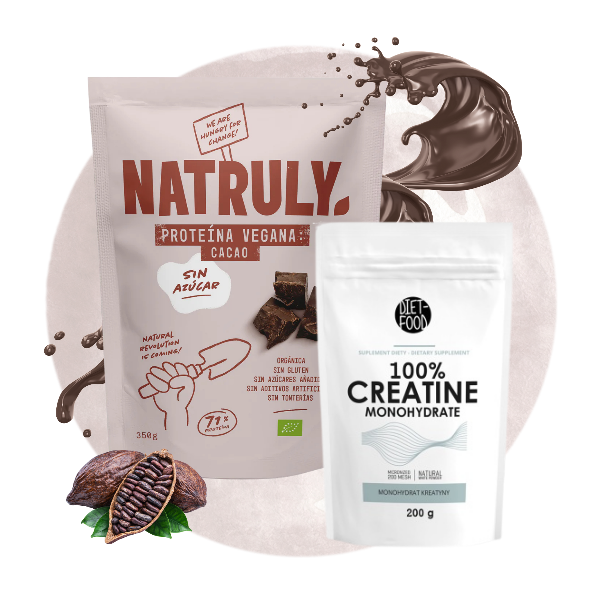 8 PAKET MOČI | Veganske čokoladne beljakovine in kreatin - slika 1