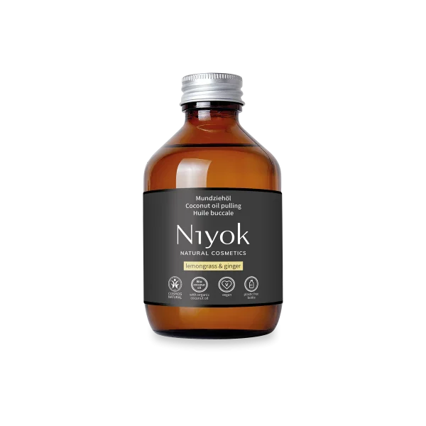 NIYOK | Ustna vodica iz ekološkega kokosovega olja - limonska trava in ingver, 200ml