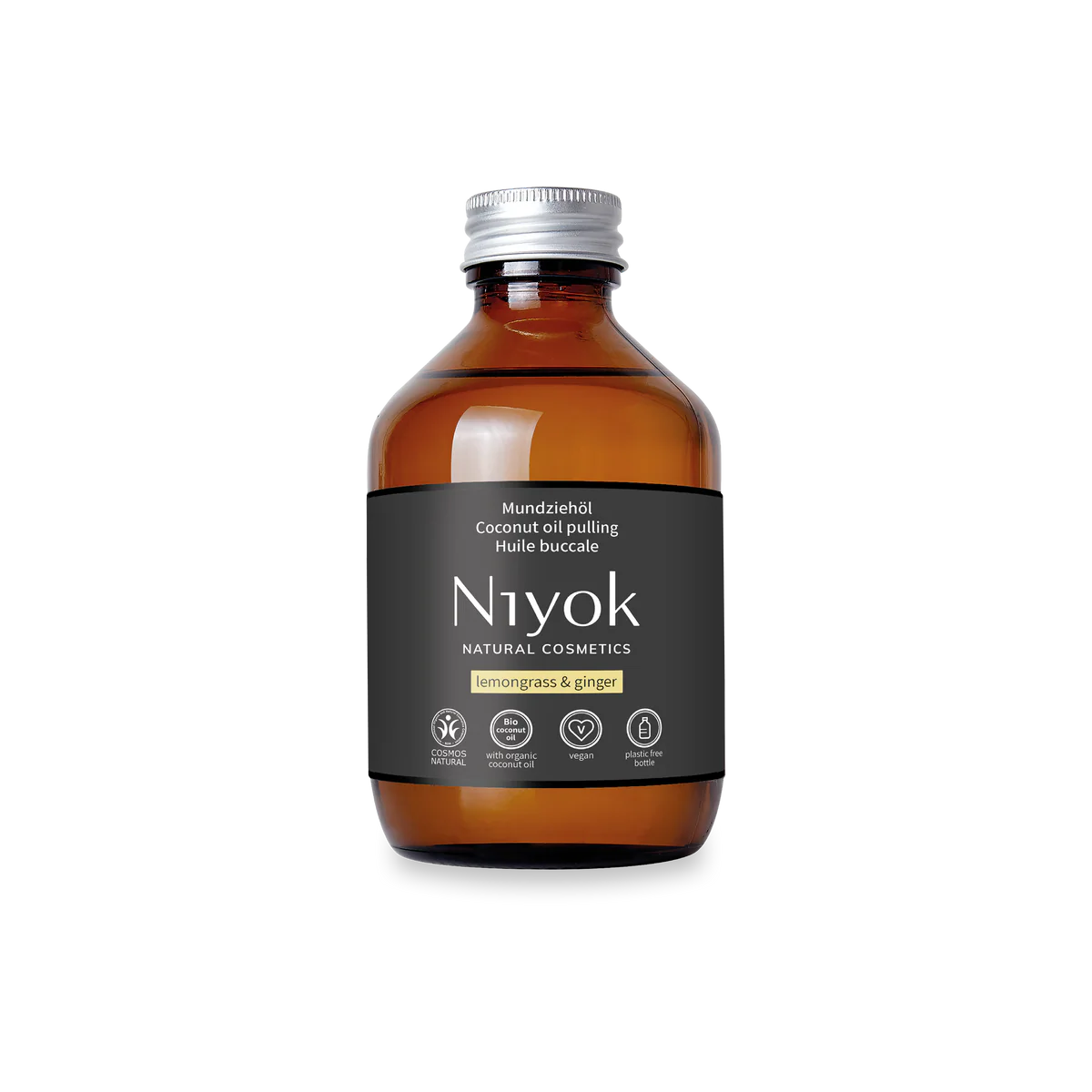 NIY_Mundspuelung_Oelziehkuren_3221_NIY NIYOK | Ustna vodica iz ekološkega kokosovega olja - limonska trava in ingver, 200ml - slika 1